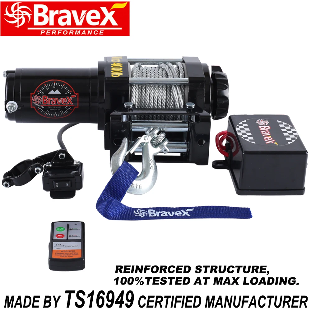 4000LBS/1815KGS ATV Winch Wireless remote for UTV Boat ...