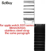 Lxsmart for Apple watch Series 3/2/1 sport 42mm Wrist Band for iwatch Stainless Steel Link Bracelet 38mm Strap i watch watchband