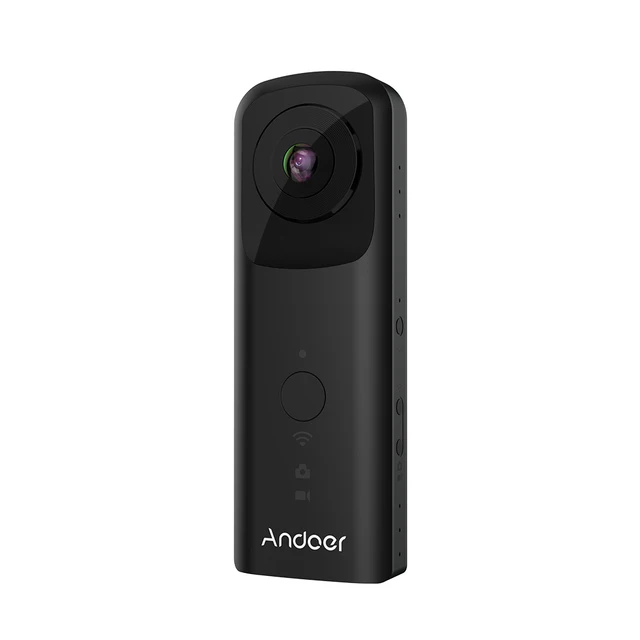 Andoer A360II Handheld 360 degree VR Video Camera Support WiFi Dual 210 degree HD Wide Angle FishEye Lens Panoramic Cam