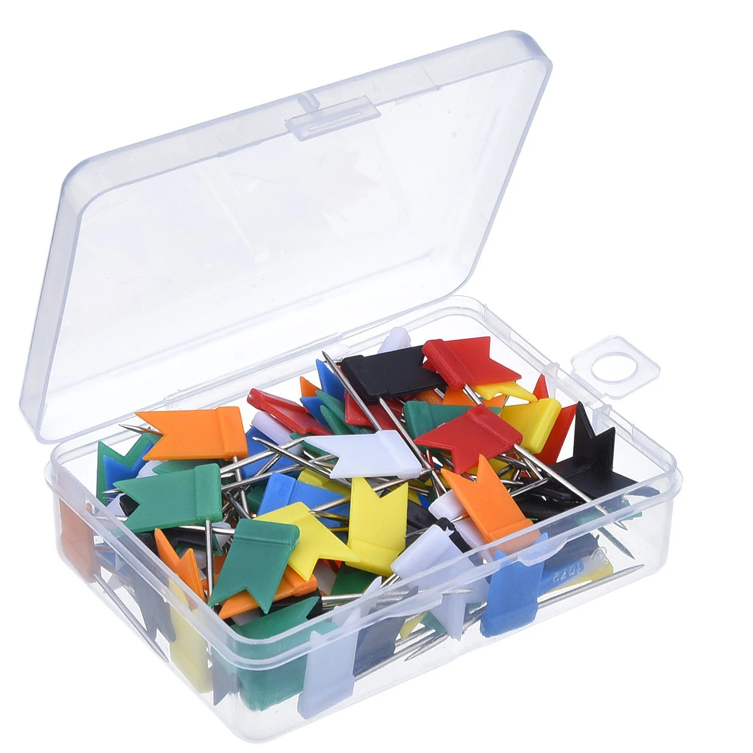 

200 pcs/lot Mixed Color Flag Push Pins Nail Thumb Tack Cork Board Map Drawing Pins Home School Office Stationery Supplies
