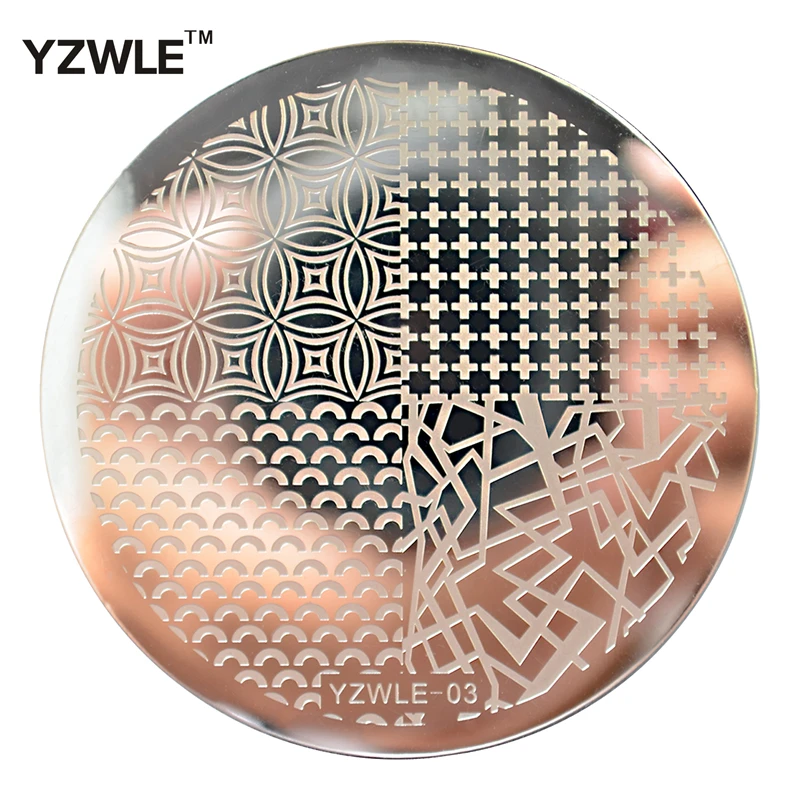 

1 Sheet Stamping Nail Art Image Plate 5.6cm Stainless Steel Template Polish Nails Stencil Tools (YZWLE-03)