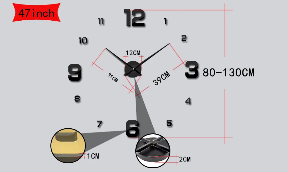 Новинка, настенные часы, современный дизайн, украшение дома, большое зеркало, 3D, сделай сам, большие декоративные настенные часы, часы, уникальный подарок