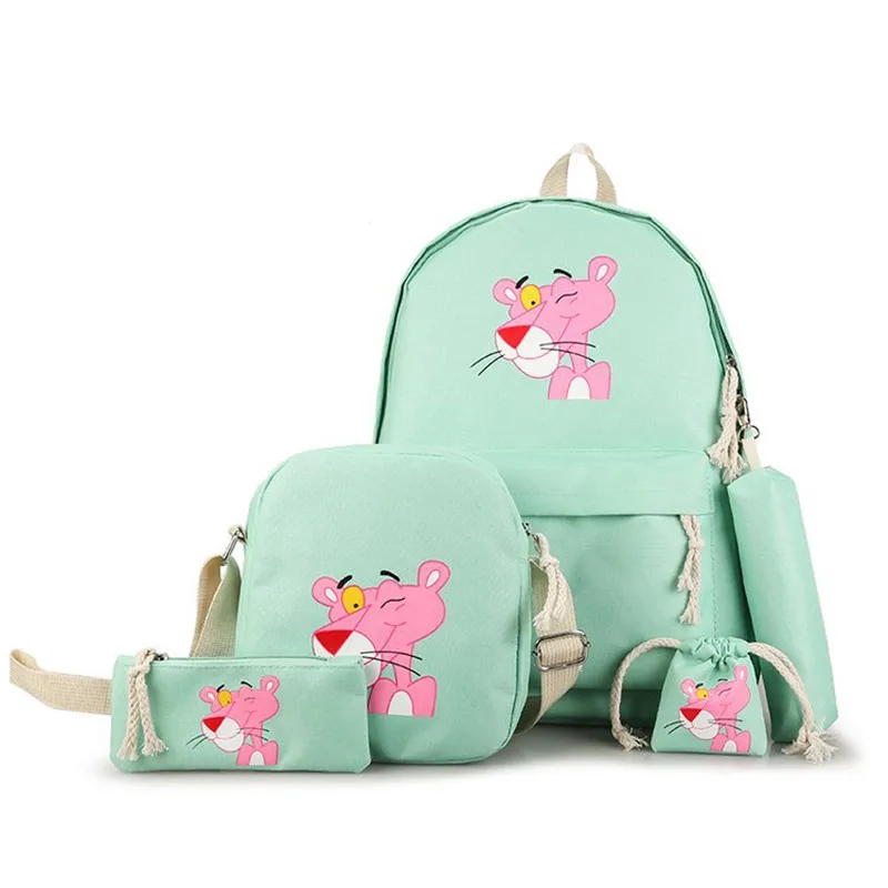 Mochila De mujer de dibujos animados de Pantera Rosa Linda Mochila escolar de lona para niñas bordada Mochila de viaje de mujer Mochila de Mochila Mochila De mujer de dibujos animados de Pantera Rosa Linda Mochila escolar de lona para niñas bordada Mochila de viaje de mujer Mochila de Mochila