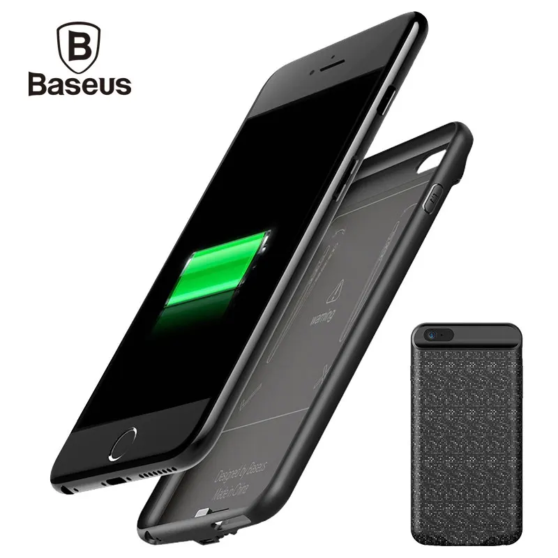 Baseus 5000/7300 мАч Внешний аккумулятор запасное зарядное устройство чехол для iPhone 6S