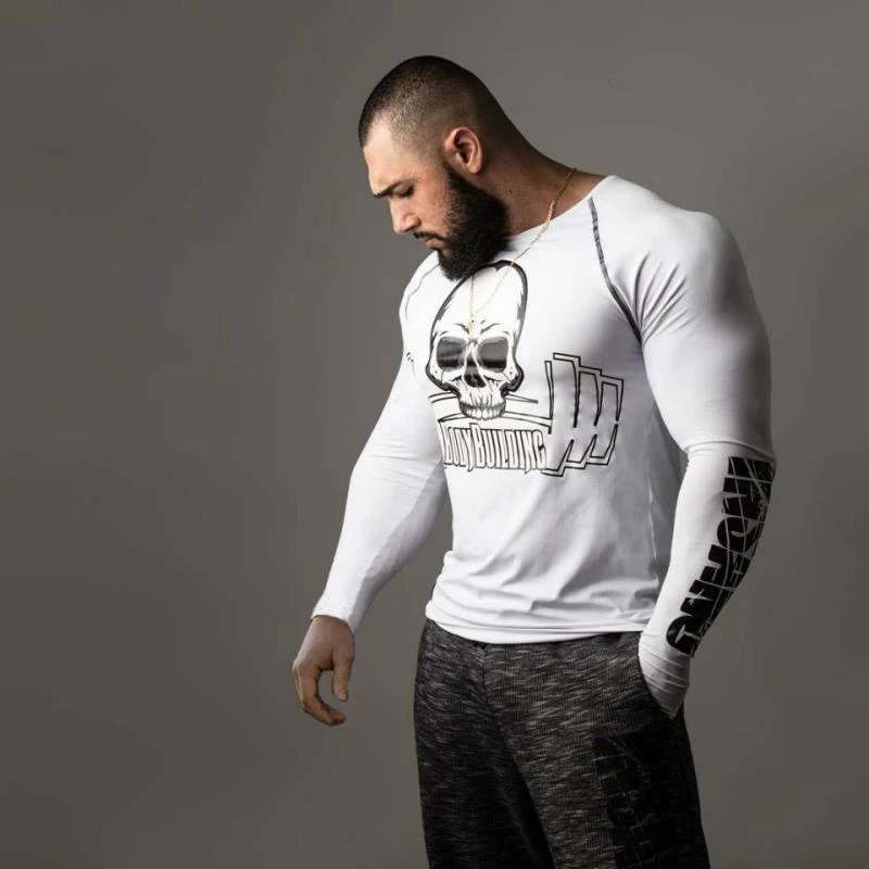 T-shirt Men long Sleeve Fitness T shirt (2)