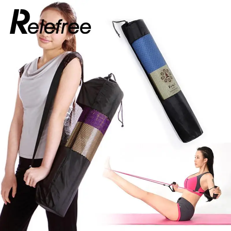 

New Convenience Blackyoga backpack yoga mat waterproof backpack yoga bag Nylon Pilates Carrier Mesh Adjustable Strap Sport Tool