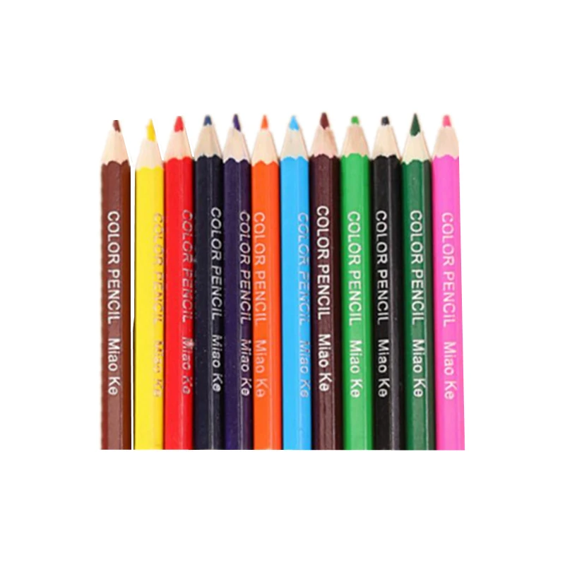 

12PCS/Set Color Pencil Mini 12 Colors Painting Sketch Hand Painted Art Brush Child Office Simple Vivid Color Pencils Stationery