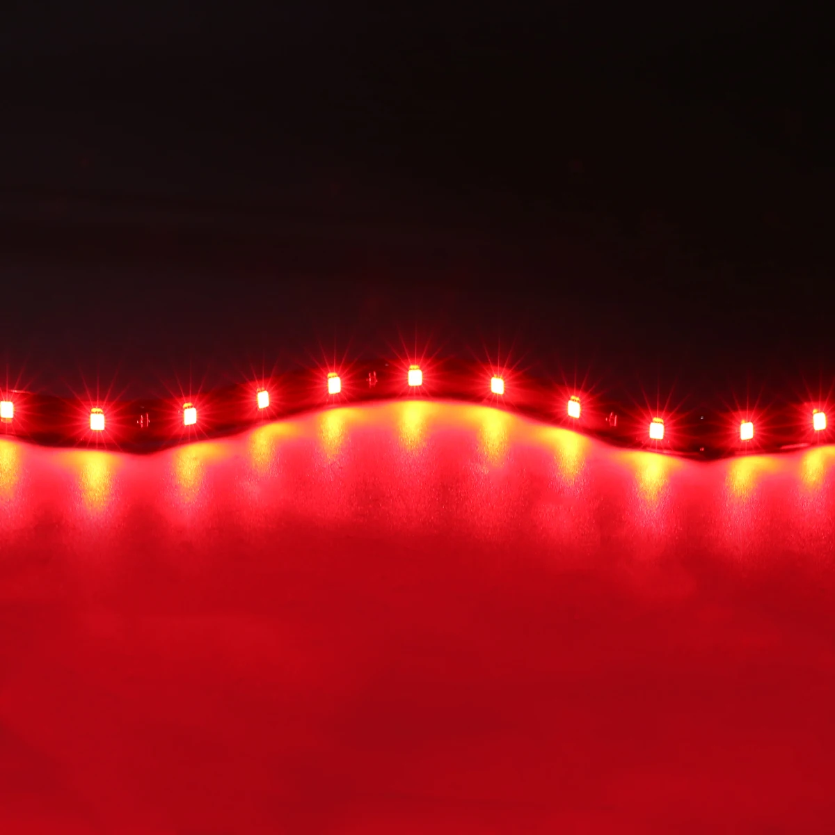 4pcs/set 30cm 15LED 3528 12V Red LED Strip Light Waterproof Car Truck Flexible Strip Tube Light Universal
