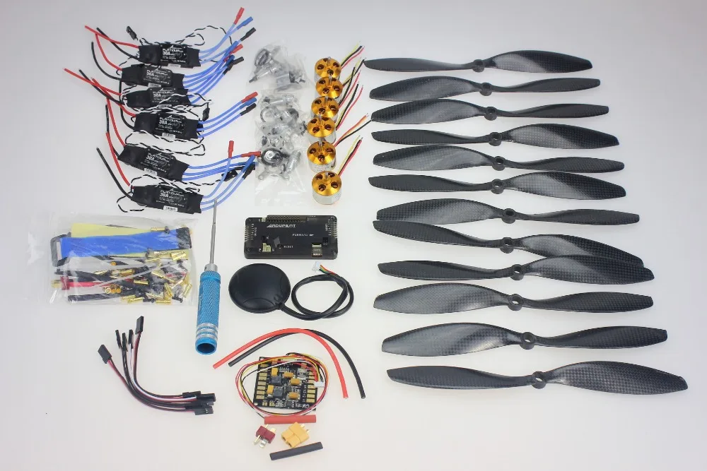 

Foldable Rack RC Quadcopter Kit APM2.8 Flight Control Board+GPS+1000KV Brushless Motor+10x4.7 Propeller+30A ESC F02015-G