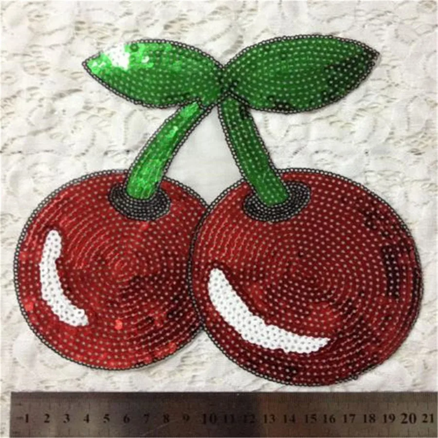 Clothes patch Apparel Sewing & Fabric Cute logo, Red sequins iron on
