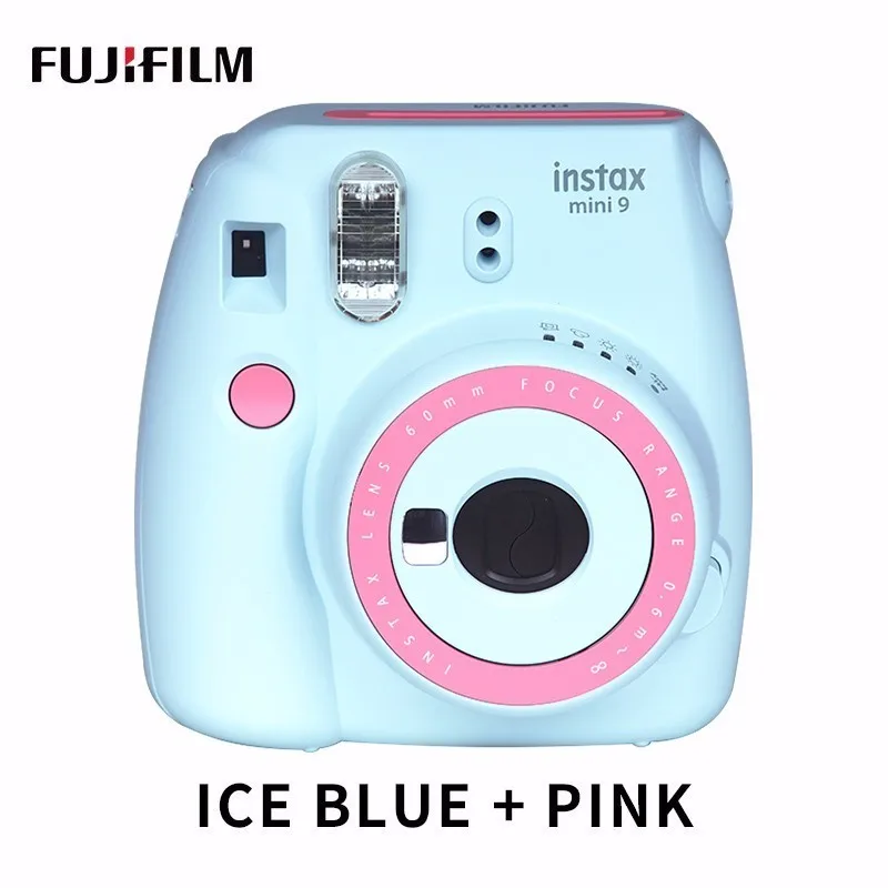 Fujifilm Instax Mini 9 Бесплатный подарок фото камера FilmPhoto камера в 6 цветов Блокировка мгновенная фото камера - Цвет: BulePink