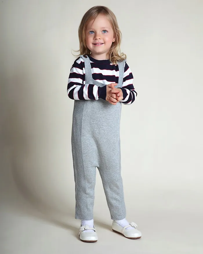 Штаны для маленьких девочек и мальчиков, Комбинезоны для детей от 1 до 5 лет, вязаная одежда для младенцев, осенне-зимняя нейтральная детская одежда, брюки