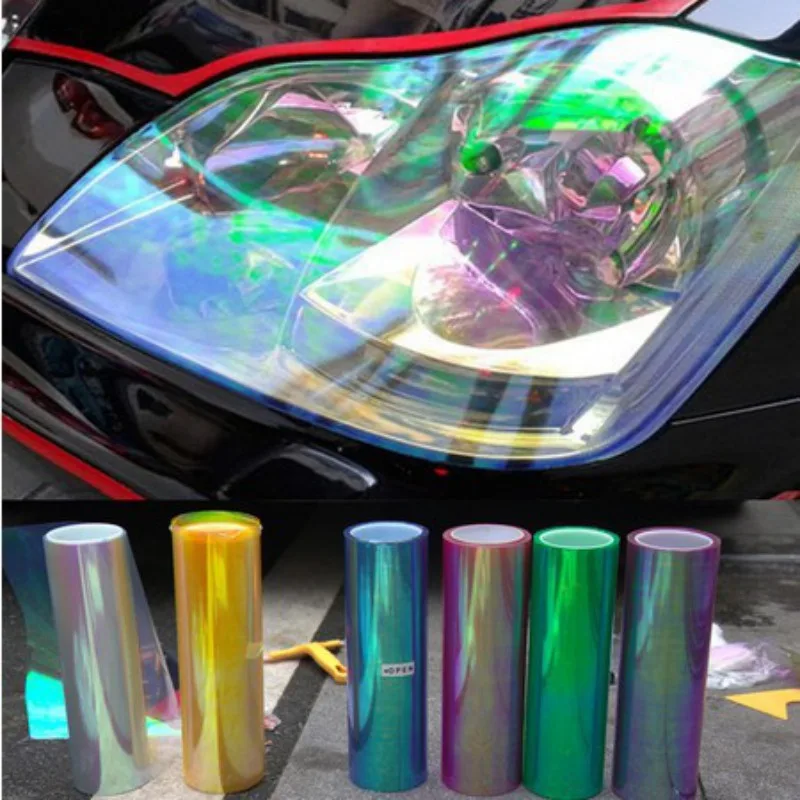 

2019 Lamp Film Car Chameleon Headlight Film Tail Light Fog Light Color Change Film water-resistan Scratch Resistant Car Sticker