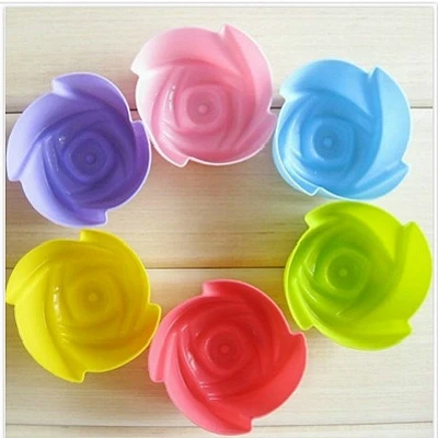 1Pcs Hot Sale Soft Silicone Candy Star Cake Mold Fondant Decorating Muffin Chocolate Cupcake Liner Baking Cup Mould F2933 - Цвет: Rose