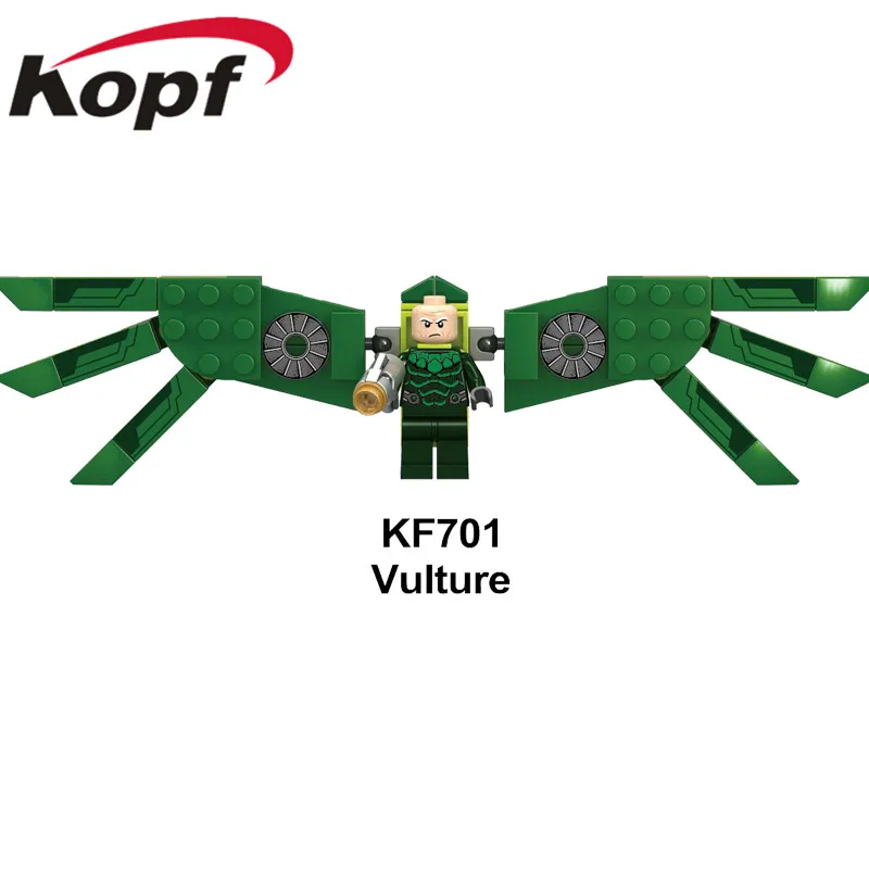 

Building Blocks Bricks Super Heroes Vulture Sandman Carnage Doctor Octopus Bricks Toys For Children Gift KF701