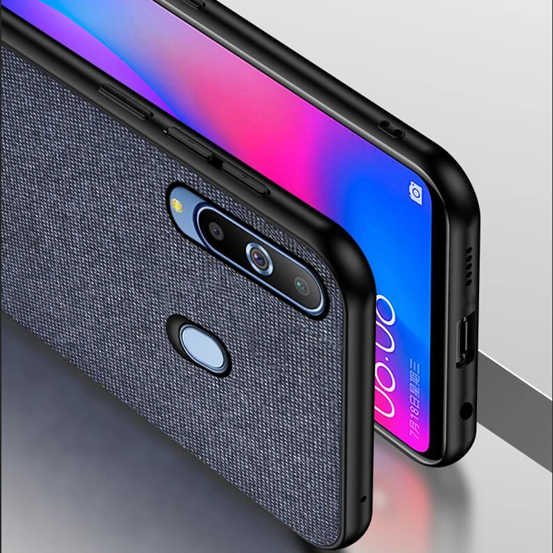 For Samsung Galaxy A60 Case Fabric Cloth Hard PC Back Cover For Samsung A60 Phone Cases Full protection Fundas