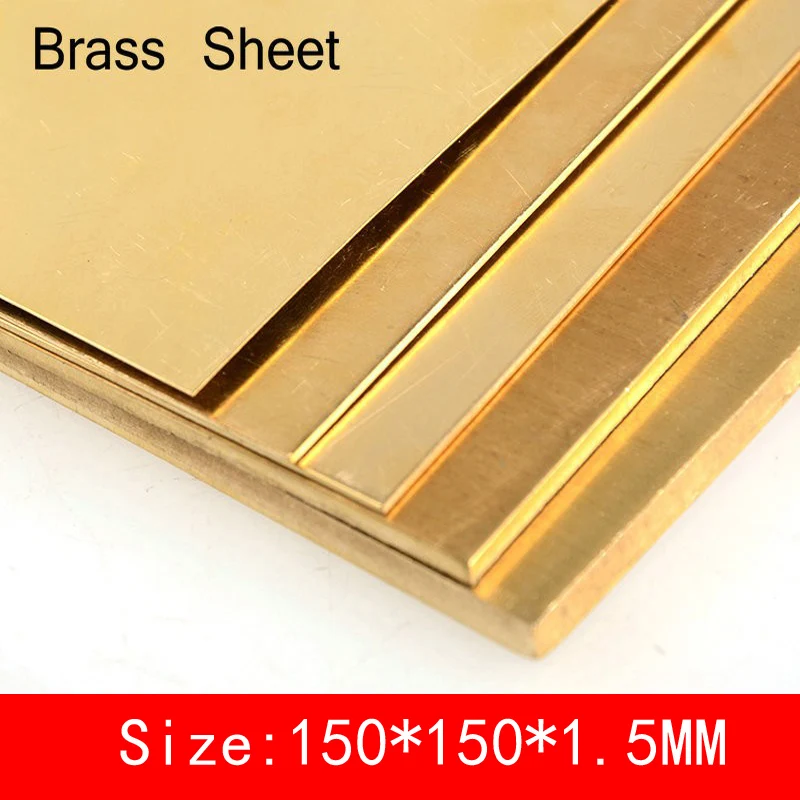 

150*150*1.5mm Brass Sheet copper Plate of CuZn40 2.036 CW509N C28000 C3712 H62 Customized Size Laser Cutting CNC