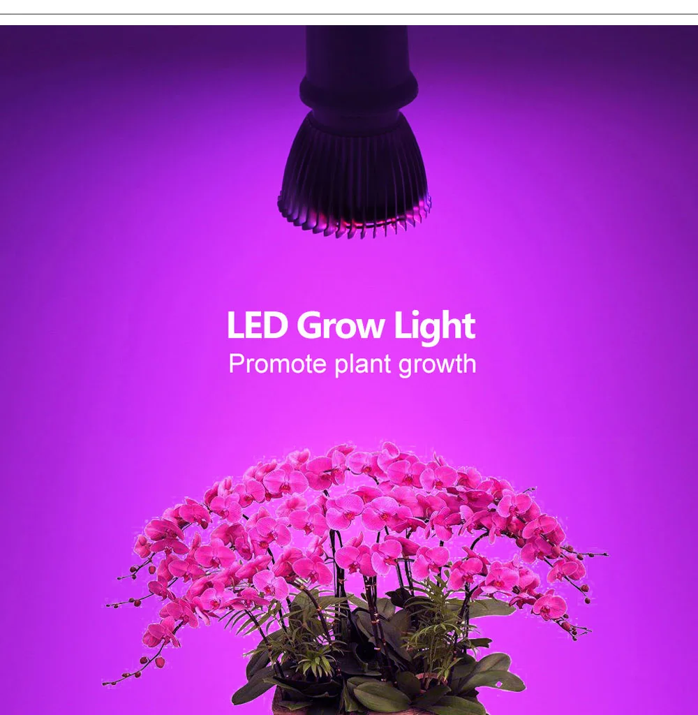 Полный спектр светодиодный Grow Light E27 5 W 18 W 28 W 35 Вт, 40 Вт, 50 Вт, 80 Вт лампы AC 85-265 V Крытый лампа для растений-цветочниц на свадьбе, для гидропоники