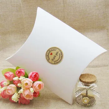 

10pcs 2018 hot new large pillow candy packing box gift display box black/brown/white cardboard gift package custom cost extra