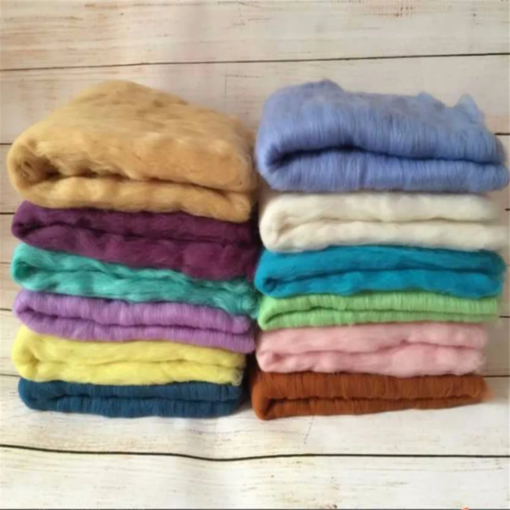 

60*90cm 100% Felt Fleece Wool Basket Filler Blanket Newborn Photography Props Baby Shower Photography Basket Filler