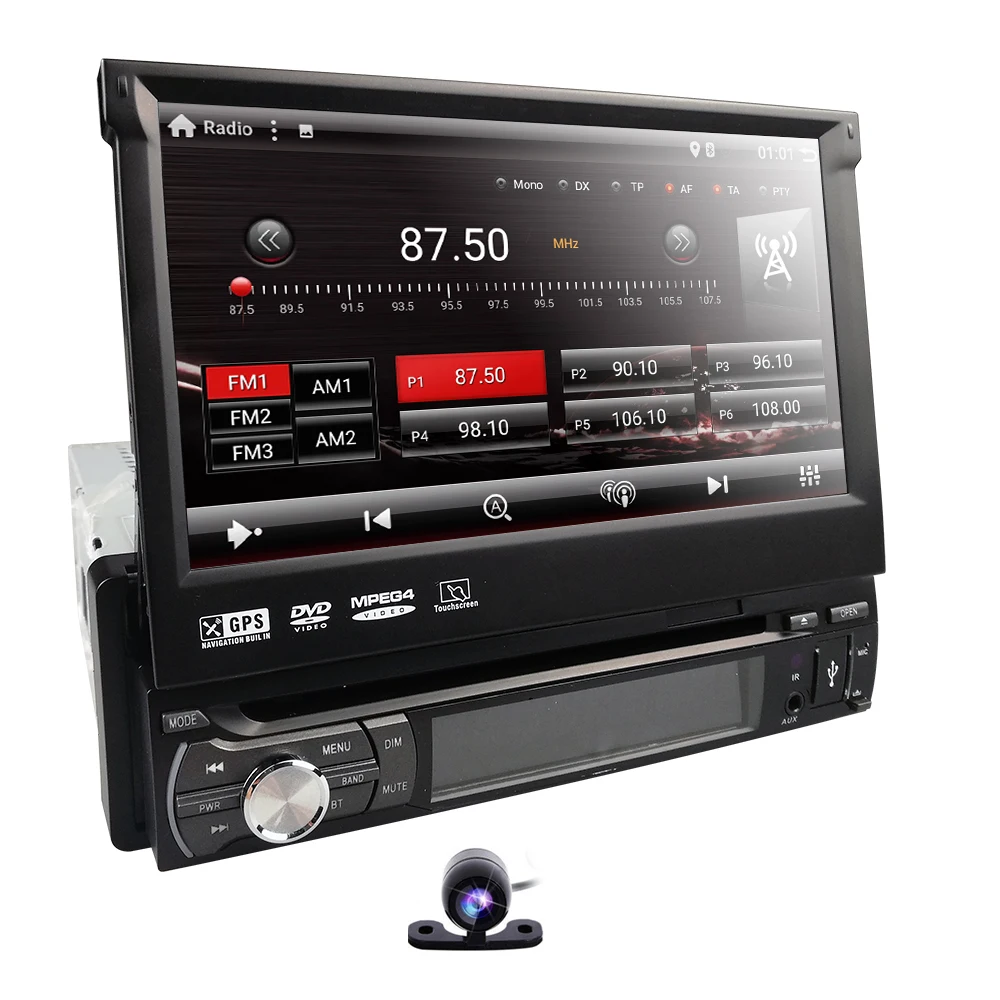 Best Android 9.0 Car Universal DVD  Player Radio Bluetooth Stereo Mirror link Multimedia DAB+ TPMS RDS DVR GPS OBD2 Free rear camera 3