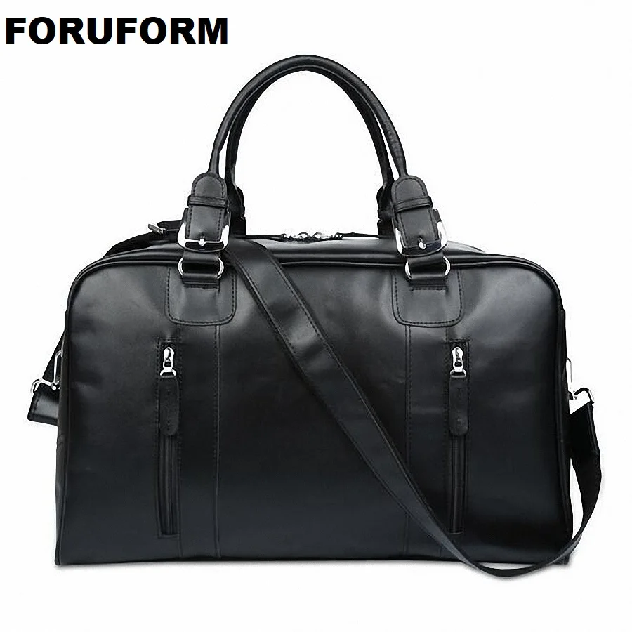 2018 Top Quality Men Travel Bag Casual Large Cowhide Handbag Men Travel Duffle Bag Genuine ...