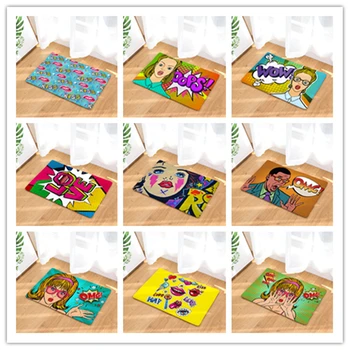 

Flannel Cartoon door mats Household bathroom door mats foot mats long bedroom mats