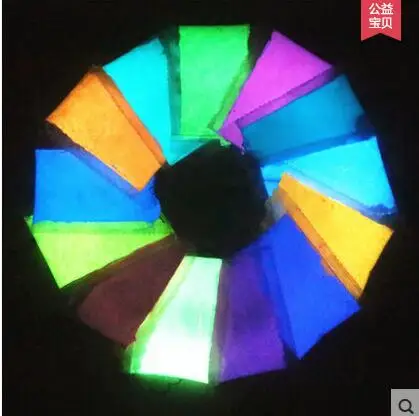 

glow in dark beauty nail powder pigment,luminous face pigment UV powder fluorescent Acrylic gel paint Mix with 13colors