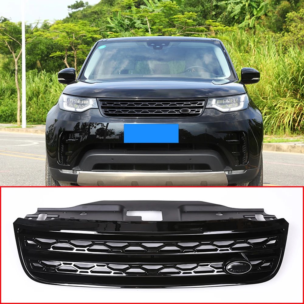 For Land Rover Discovery 5 2017 2018 L462 LR5 Gloss Black Main Heart Body Kit Car Front Grille Trim Replacement Exterior Parts For Land Rover Discovery 5 2017 2018 L462 LR5 Gloss Black Main Heart Body Kit Car Front Grille Trim Replacement Exterior Parts