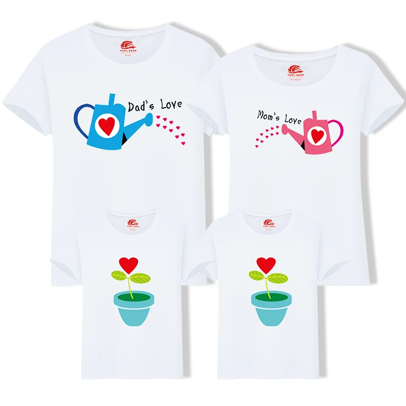 

Family Clothing 1 piece Family Cultivate Love Summer Short-sleeve T-shirt Outfits For Mother Daughter And Father Son Matching