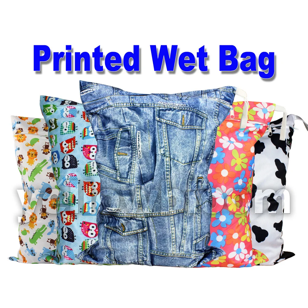 Washable Reusable Cloth Nappy Wet Bag / Waterproof Swim Sport Travel