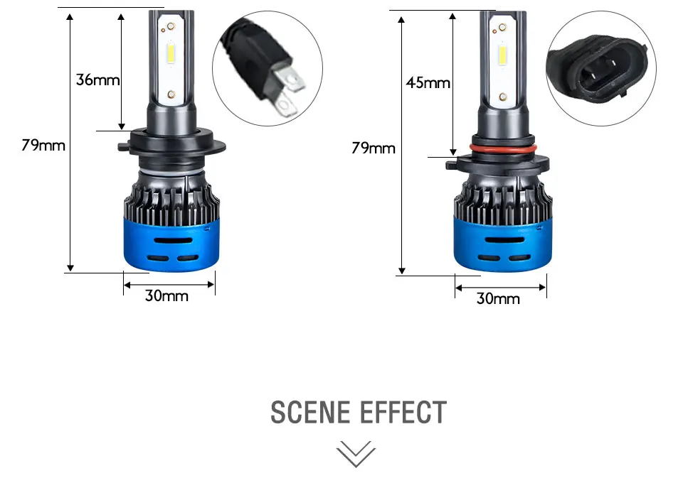 H4 Led HS1 H7 H1 H4 светодиодные фары для мотоцикла 12 В 6500 к 3000 К 4300 К 12000 к мотороллер Hi/lo светодиодные фонари для мотоцикла