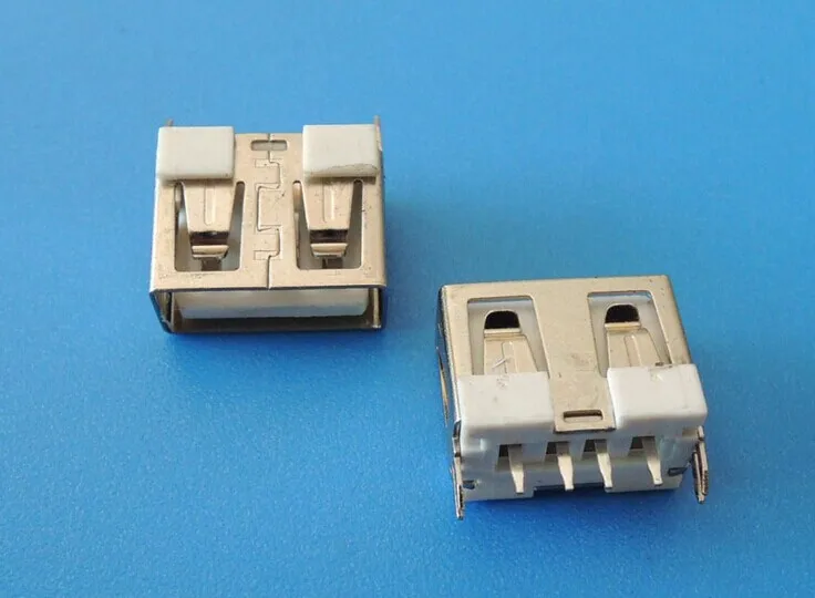 

10Pcs New USB 2.0 Female Type A 4 Pin PCB Connector 180 Degree DIY Flat Mouth