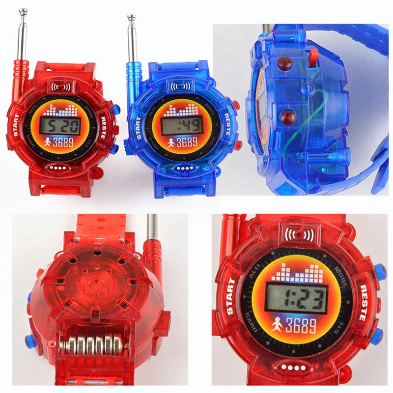2 шт./пара наручные часы Walkie-talkie часы пластиковые прозрачные 60 м от улицы семья Родитель Ребенок игрушка Дети Walkie Talkie
