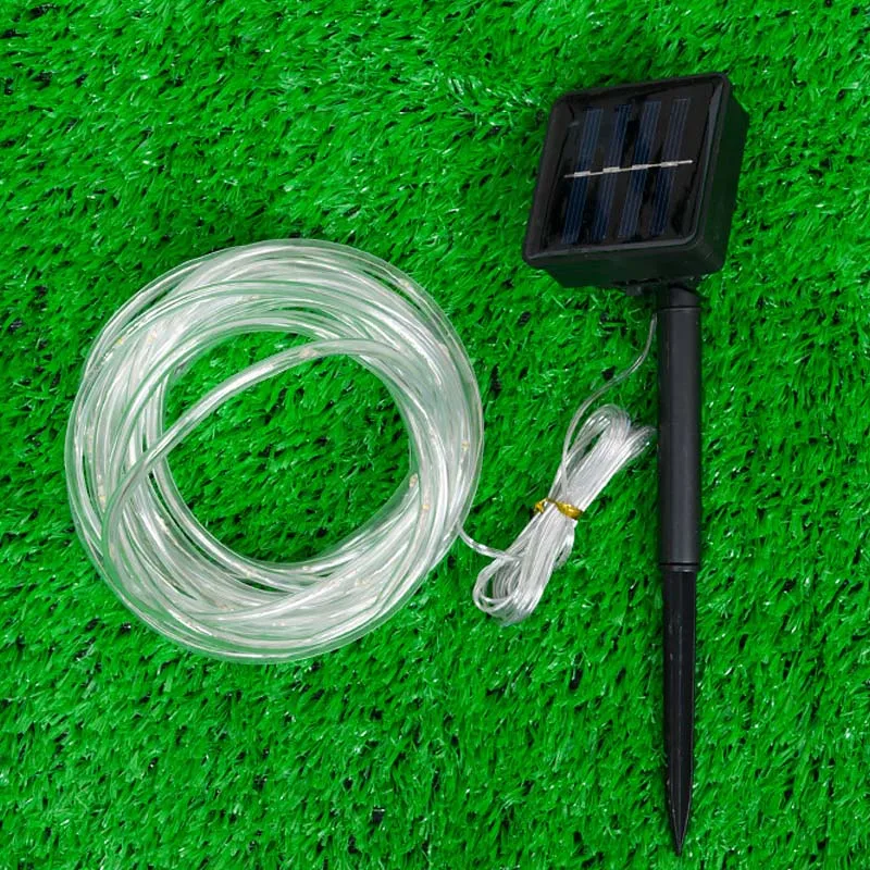 

Creative 5/10m Waterproof Solar Powered Copper Light String Transparent Tube Lamps String Outdoor Christmas Garden Decorat AA