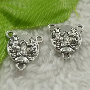 

212 pieces antique silver nice connectors 17x16x3mm #4458