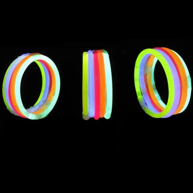 100 шт. вечерние Флуоресцентный светильник светящиеся палочки Браслеты ожерелья неоновая вывеска для Свадебная вечеринка светящиеся палочки яркие красочные светящиеся палочки