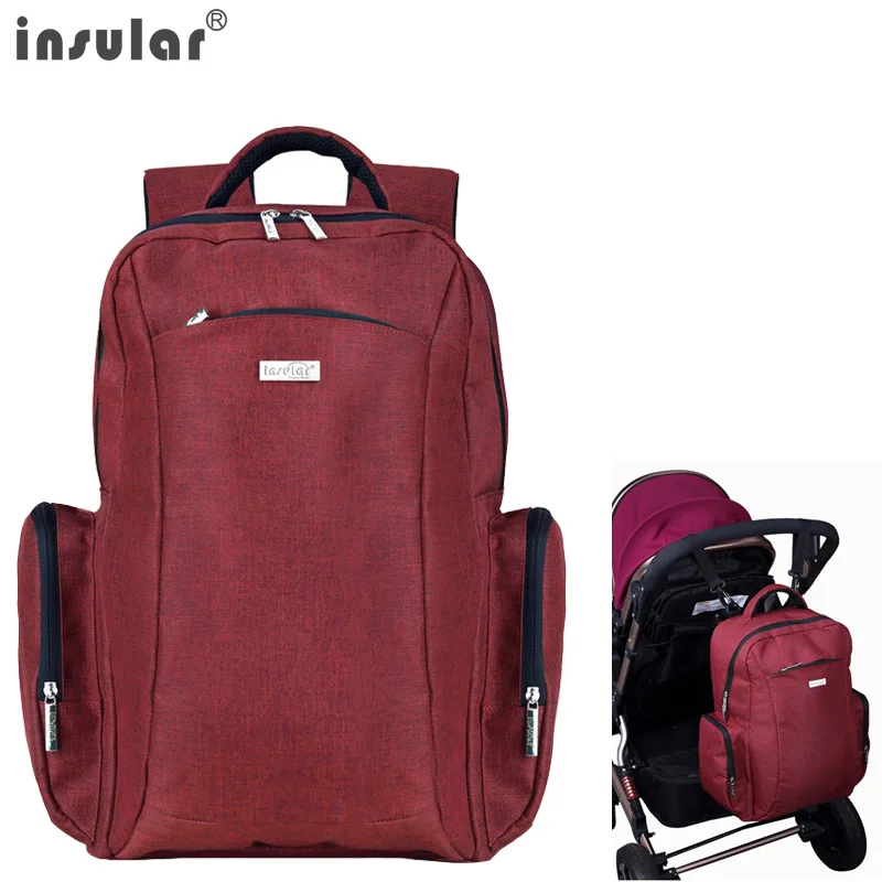 

Insular Large Size Baby Diaper Bag Nylon Fabric Multi-function Maternity Mummy Travel Backpack Saco Bebe Strollers Hanging Bags