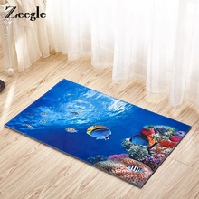 Zeegle 3D напечатанные ковры с природным пейзажем для гостиной, Противоскользящие коврики для ванной комнаты, домашний декор, коврики для двери