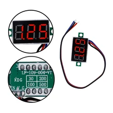 DC mini 0.36 ” Digital Red LED Display 0-100V Voltmeter 3 Wires Voltage Meter volt tester for car battery test 40% off