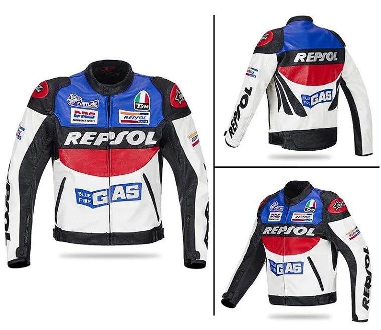 Модные DUHAN moto Racing куртки moto rbike GP REPSOL moto rcycle кожаная куртка для верховой езды полиуретановая кожа оранжевый синий