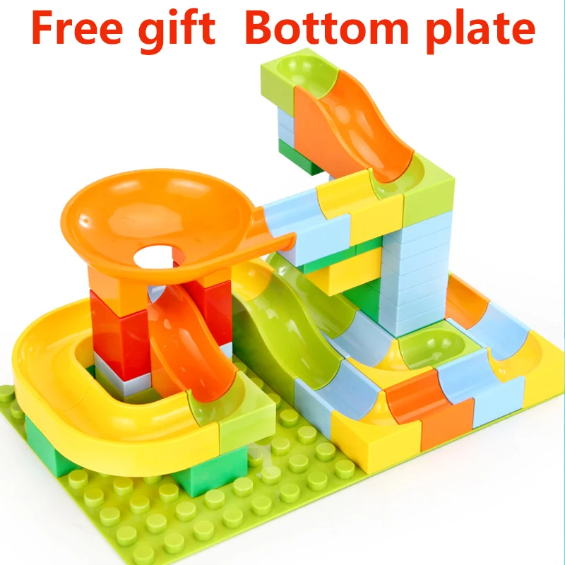 

Compatible legoings para menino Marble Race Run Maze Ball 61pcs blocks toys for children decool Kid educational Gift hobby Buil