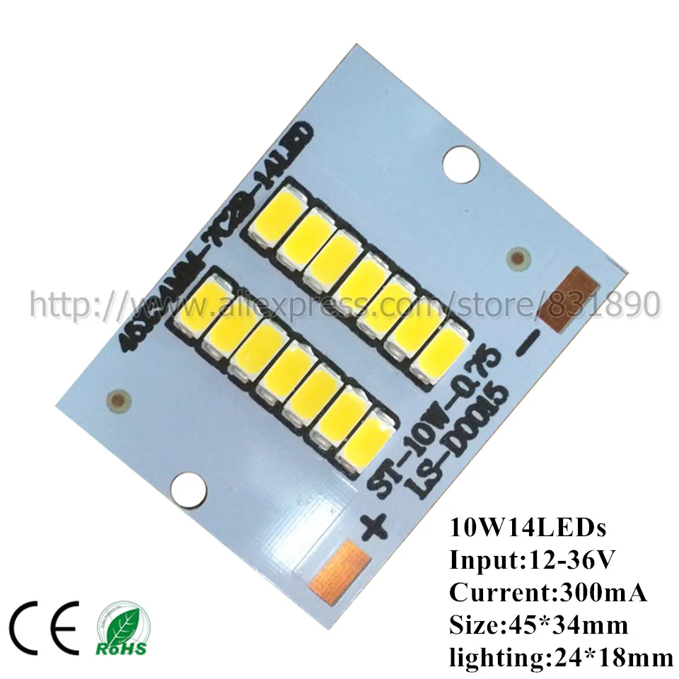 5 шт. светодиодный алюминиевый прожектор pcb 10 Вт 20 30 50 SMD5730 панель источника