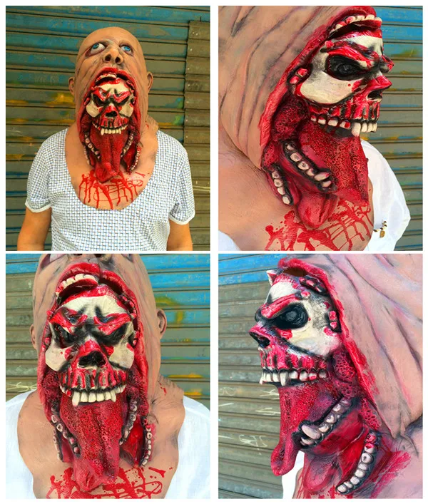 Zombie Mask Soft Rubber Evil Ghost Rot Scary Halloween Party Costume Dress up Gifts - 1