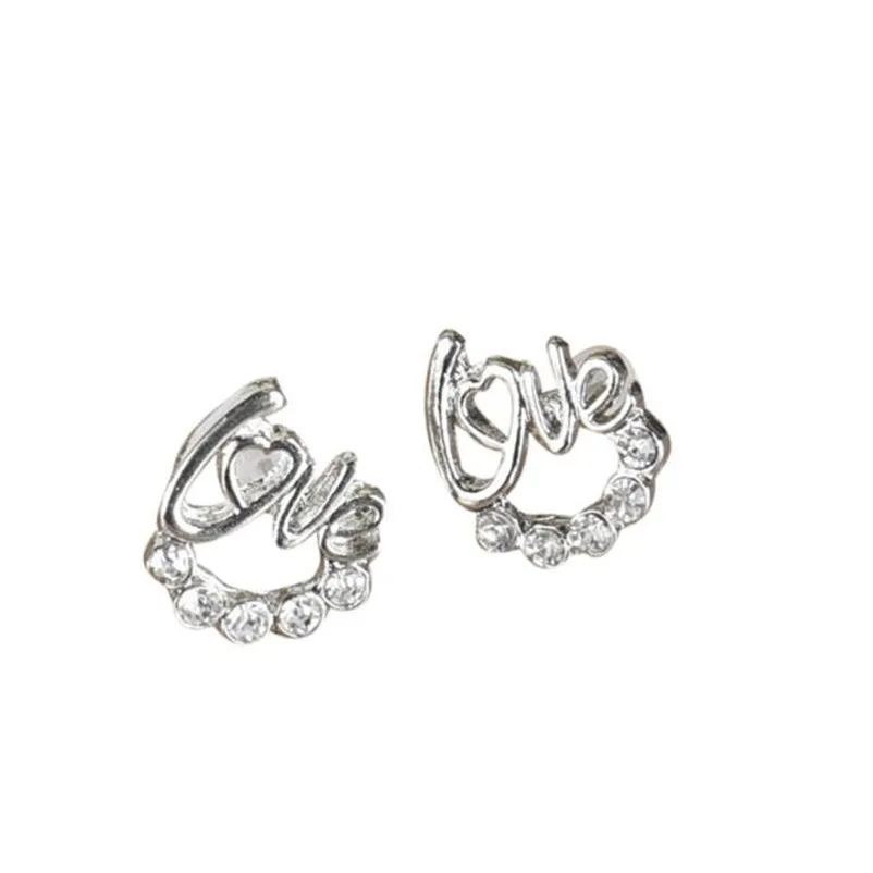 2018 NEW Trendy earrings for Women Lady Elegant Crystal Rhinestone Ear Stud Earrings New Fashion Boucles d'oreilles J07#N (1)