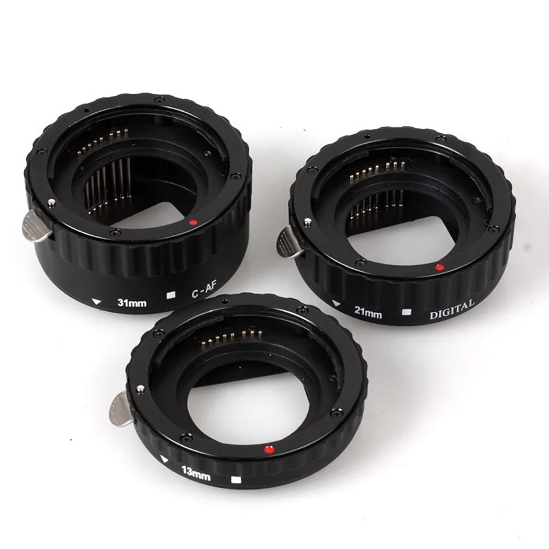 Черная металлическая макроудлинительная трубка с автофокусом для Canon EOS EF S 1D X 60D