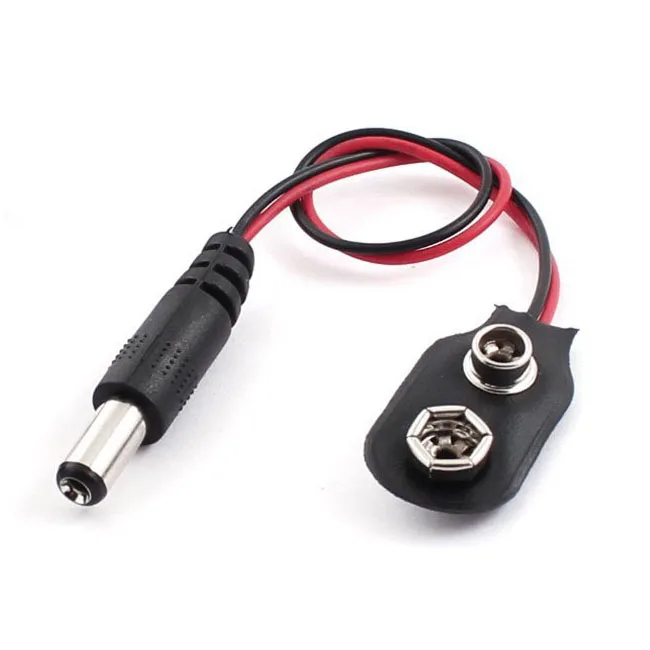 

5 Unit 5.5 x 2.1 mm D. C. Power Plug Machine Buckle 9 V Battery Cable Connector