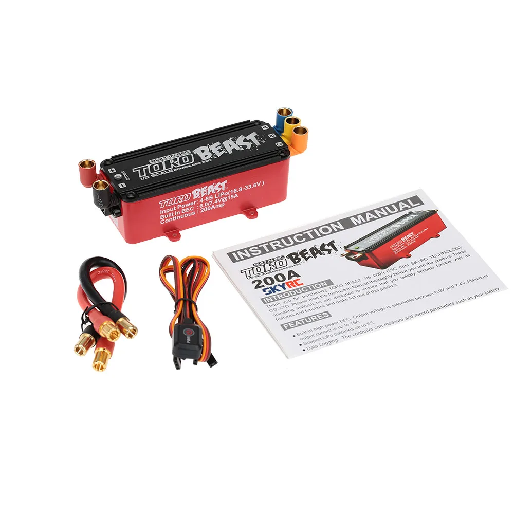 

SKYRC Toro Beast top 200A 1/5 Car Built BEC Brushless ESC ,1/5 EX 200A ESC