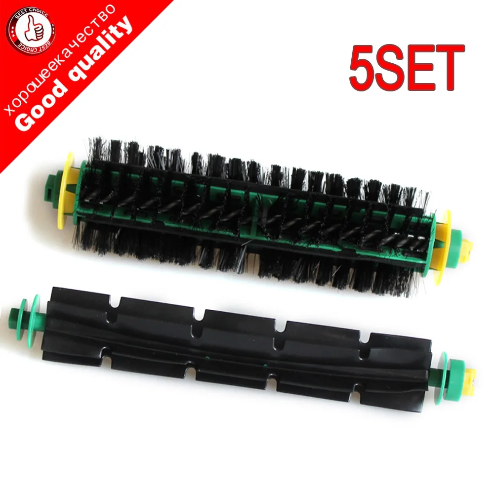 

5set/10pcs Free Shipping Bristle Brush +Flexible Beater Brush For iRobot Roomba 500 Series 550 570 Clean Free Shipping