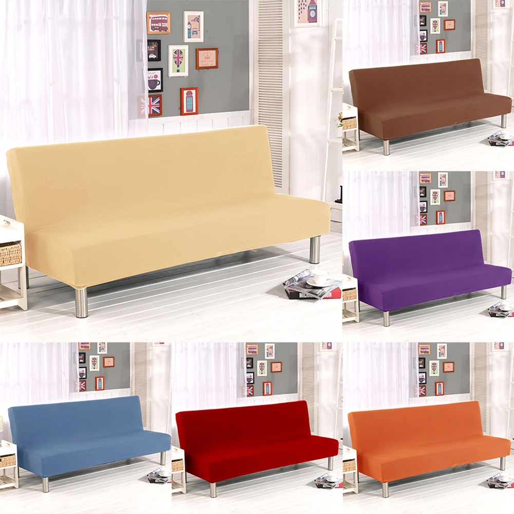 

Solid Color Sofa Bed Cover Solid All-inclusive Slipcover for Sofa Bed Without Armrest Couch Covers for Folding Sofa Cover